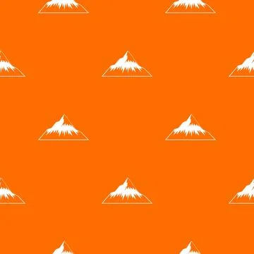 Mountain pattern orange Stock Illustration