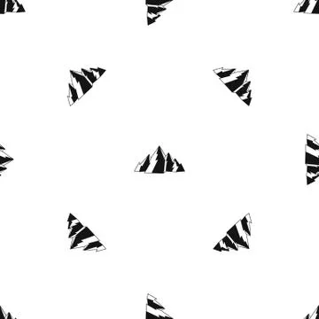 Mountain pattern seamless black Stock Illustration