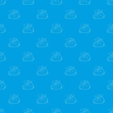 Mountain pattern seamless blue Stock Illustration