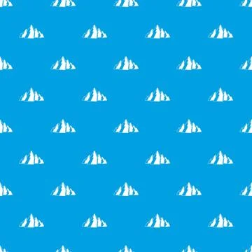 Mountain pattern seamless blue Stock Illustration