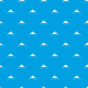 Mountain pattern seamless blue Stock Illustration
