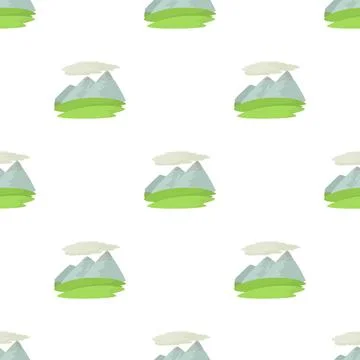 Mountain pattern seamless vector Stock Illustration
