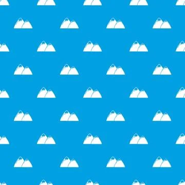 Mountain pattern vector seamless blue Stock Illustration