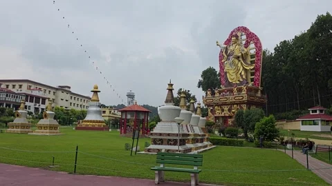 Mountain Peace: Exploring Buddha Temples in Uttarakhand Stock Footage 317073842