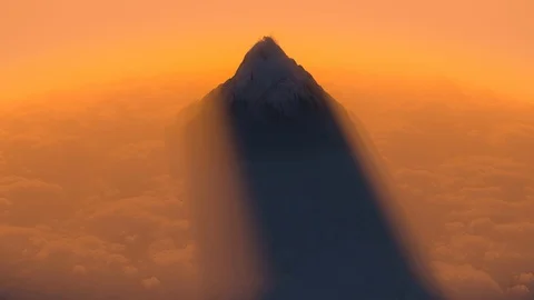 Mountain peak above the clouds Stock Footage 119687067