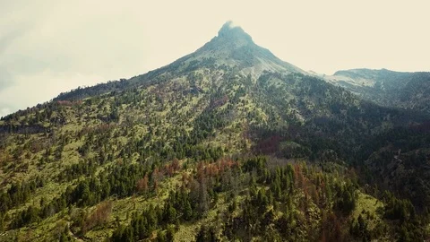 Mountain peak aerial Stock Footage 99038762