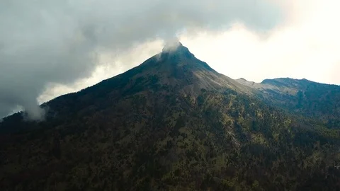 Mountain peak aerial Stock Footage 99057614