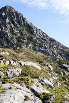 Mountain peak and cliffs at the conor pass Stock Photos