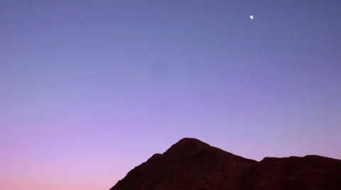 Mountain peak and moon Video stock 58234319
