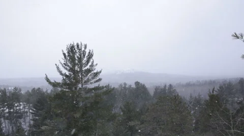 Mountain peak behind flurries Stock Footage 37216964