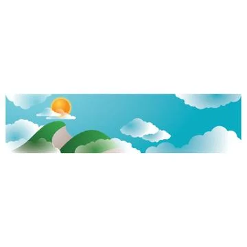 Mountain Peak With Clouds Stock Illustration