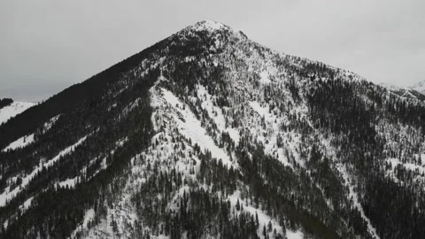 Mountain peak on cloudy day Stock Footage 166241865