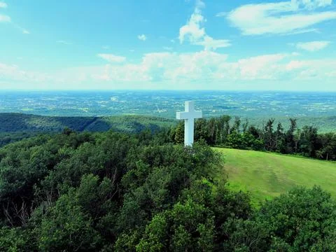 Mountain Peak Cross Foto stock
