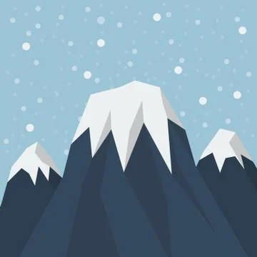 Mountain peak Stock Illustration