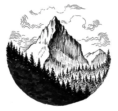 Mountain peak Illustrazione stock