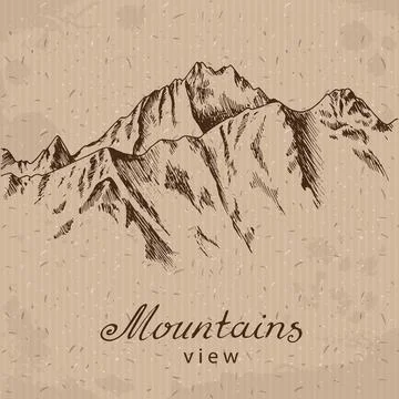 Mountain peak. Stock Illustration