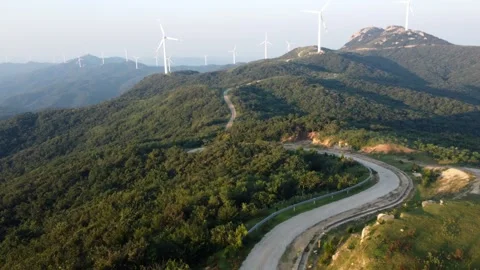 Mountain Peak Landscape Aerial Drone View with Majestic Clouds and Horizon Stock Footage 326766176
