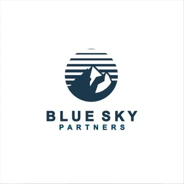 Mountain Peak Logo Design Idea Illustrazione stock