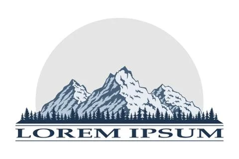 Mountain peak logo Illustrazione stock