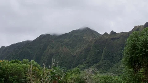 Mountain Peak Oahu Stock Footage 84186897