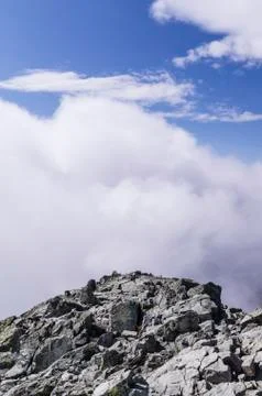 On mountain peak Stock Photos