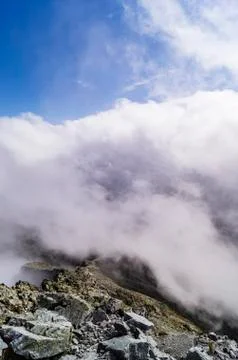 On mountain peak Stock Photos