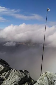 On mountain peak Stock Photos