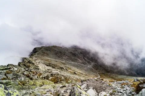 On mountain peak Stock Photos