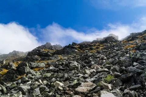 On mountain peak Stock Photos