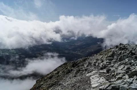 On mountain peak Foto stock