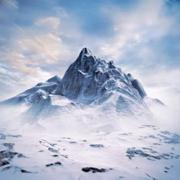 Mountain peak scene Illustrazione stock