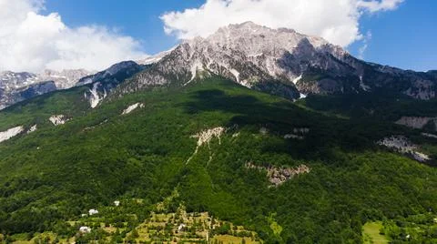 Mountain peak scenery in the clouds Stock Photos