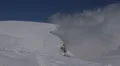 Mountain Peak Slope Clouds Formation Snow Capped Snowy Covered Winter Landscape HD Footage