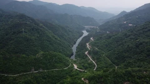 Mountain Peak Summit Aerial Drone View with Majestic Landscape and Horizon Stock Footage 326706780