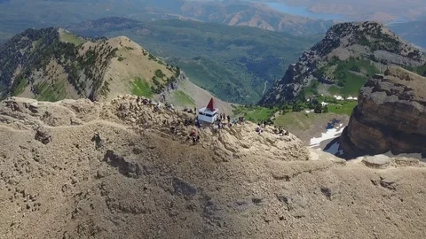 Mountain peak summit Stock Footage 91745676