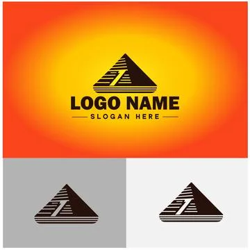 Mountain peak summit logo vector art Outdoor hiking adventure icon travel l.. Illustrazione stock