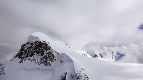 Mountain Peak in Thick Clouds Stock-Footage 69784127
