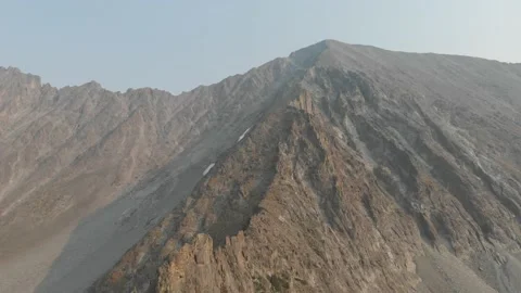 Mountain peak in thick smoke Stock Footage 166419192