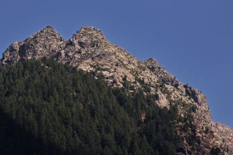 Mountain peak in the Ultimo Valley. Stock Photos