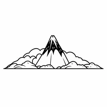 Mountain Peak Vector Illustration Flat Landscape (1) vector illustration de.. Stock Illustration