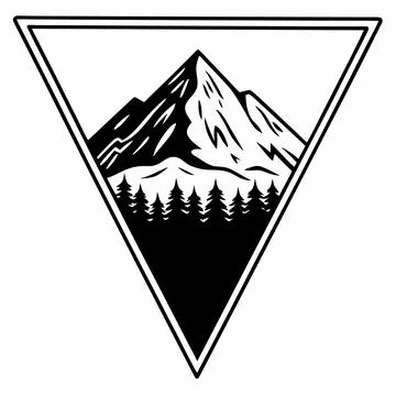 Mountain Peak Vector Illustration Flat Landscape vector illustration design 5 Stock Illustration