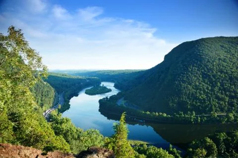 Mountain peak view Stock Photos