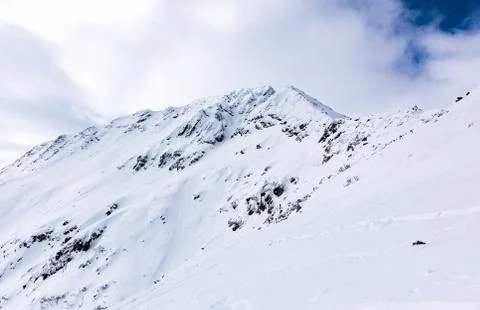 Mountain peak in winter Fotos Stock