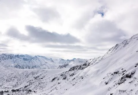Mountain peak in winter Foto stock