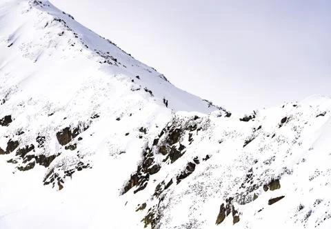 Mountain peak in winter Fotos Stock