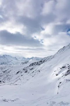 Mountain peak in winter Stock Photos