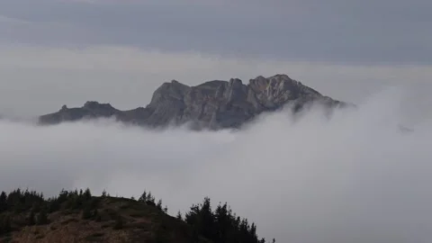 Mountain Peaks Above Cloud Stock Footage 175458460