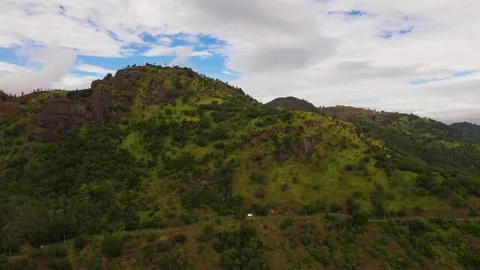 Mountain peaks covered with forest from above. Stock Footage 201171020