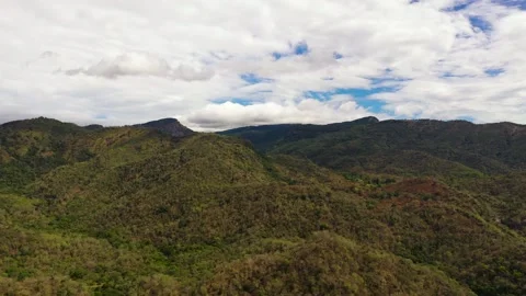 Mountain peaks covered with forest from above. Stock Footage 266658690