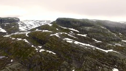 Mountain peaks covered with snow Stock Footage 69785060